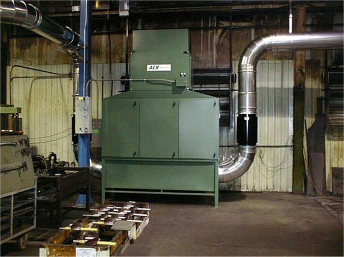 Patent-pending ELIMINATØR pre-filter in-line in ductwork to reduce maintenance requirements for an existing mist collection